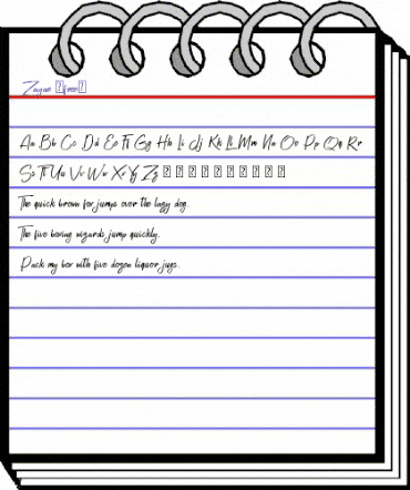 Zayne (free) Regular animated font preview Zayne (free) Regular animated font preview