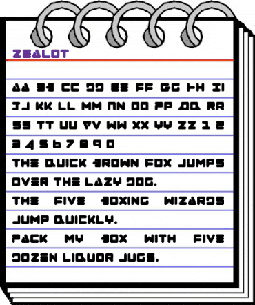 Zealot Regular animated font preview Zealot Regular animated font preview