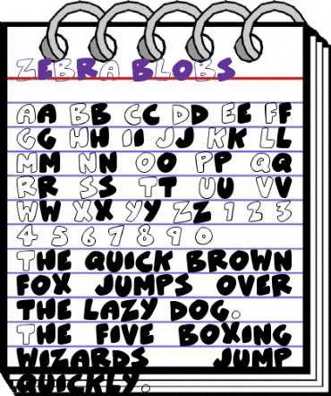 ZeBrA bLoBs Regular animated font preview ZeBrA bLoBs Regular animated font preview