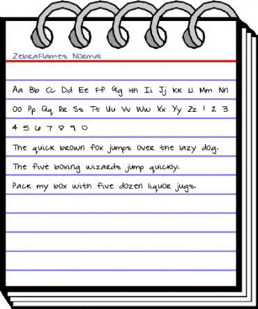 ZebraFlames Normal Regular animated font preview ZebraFlames Normal Regular animated font preview