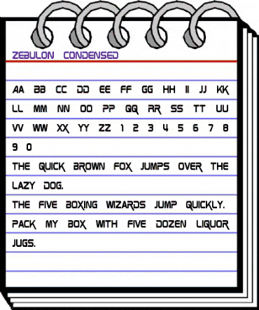 Zebulon Condensed Regular animated font preview Zebulon Condensed Regular animated font preview