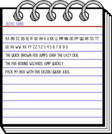 Zecko Sans Regular animated font preview