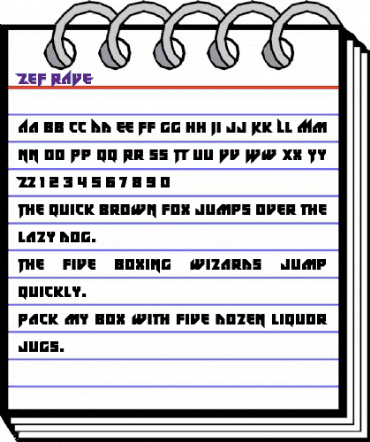 ZeF RAVE Regular animated font preview ZeF RAVE Regular animated font preview