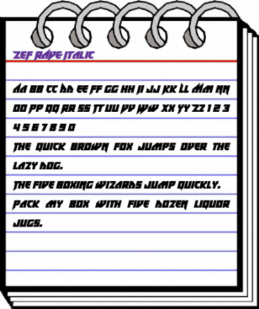 ZeF RAVE Italic animated font preview ZeF RAVE Italic animated font preview