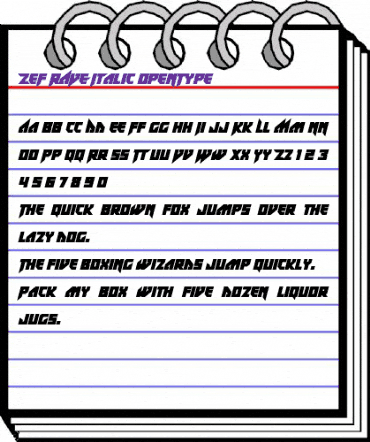 ZeF RAVE Italic animated font preview ZeF RAVE Italic animated font preview