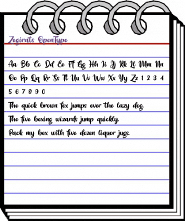 Zegirats Regular animated font preview Zegirats Regular animated font preview