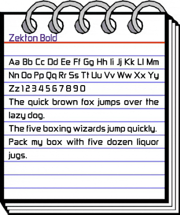 Zekton Bold animated font preview