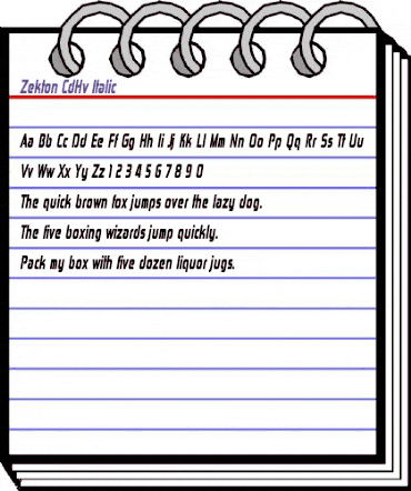 Zekton CdHv Italic animated font preview Zekton CdHv Italic animated font preview