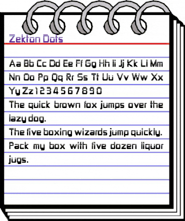 Zekton Dots Regular animated font preview