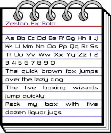 Zekton Ex Bold animated font preview