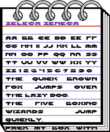 Zelega Zenega Regular animated font preview Zelega Zenega Regular animated font preview