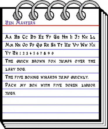 Zen Masters Regular animated font preview Zen Masters Regular animated font preview