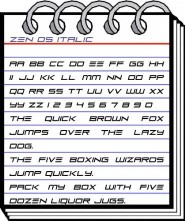 Zen Os Italic animated font preview Zen Os Italic animated font preview