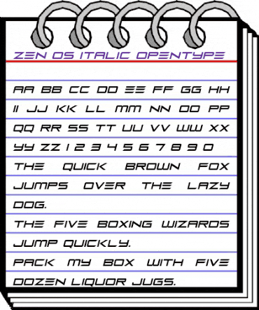 Zen Os Italic animated font preview Zen Os Italic animated font preview