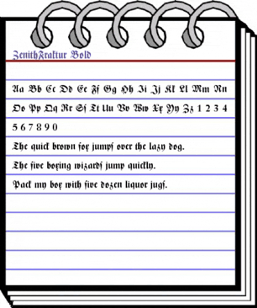 ZenithFraktur Bold animated font preview ZenithFraktur Bold animated font preview
