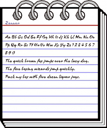 Zennor Regular animated font preview Zennor Regular animated font preview