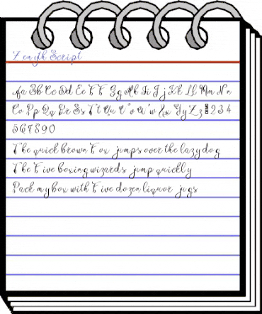 Zenyth Script animated font preview