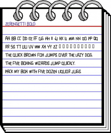 Zerengetti Bold animated font preview Zerengetti Bold animated font preview