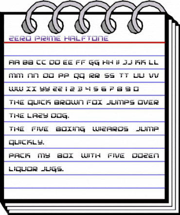 Zero Prime Halftone Regular animated font preview Zero Prime Halftone Regular animated font preview