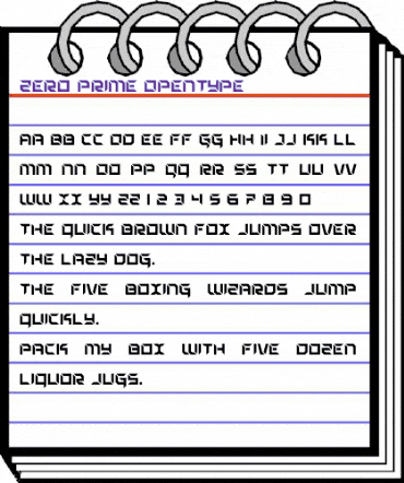 Zero Prime Regular animated font preview Zero Prime Regular animated font preview