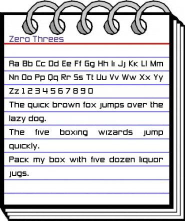 Zero Threes Regular animated font preview Zero Threes Regular animated font preview