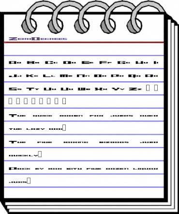 ZeroDegrees Normal animated font preview ZeroDegrees Normal animated font preview