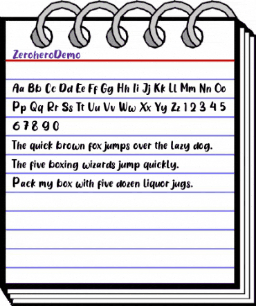 ZeroheroDemo Regular animated font preview ZeroheroDemo Regular animated font preview