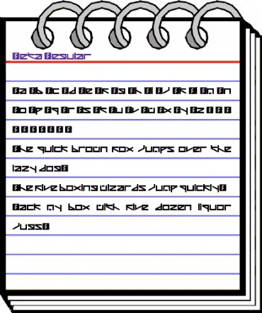 Zeta Regular animated font preview Zeta Regular animated font preview