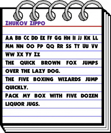 Zhukov Zippo Regular animated font preview Zhukov Zippo Regular animated font preview