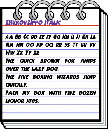 Zhukov Zippo Italic animated font preview Zhukov Zippo Italic animated font preview