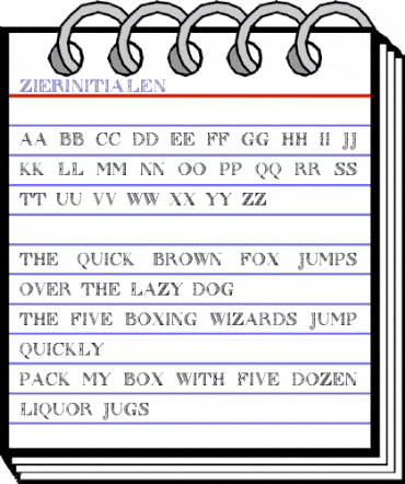 Zierinitialen 1 Regular animated font preview Zierinitialen 1 Regular animated font preview