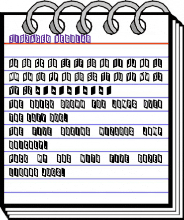 ZiGzAgEo Regular animated font preview
