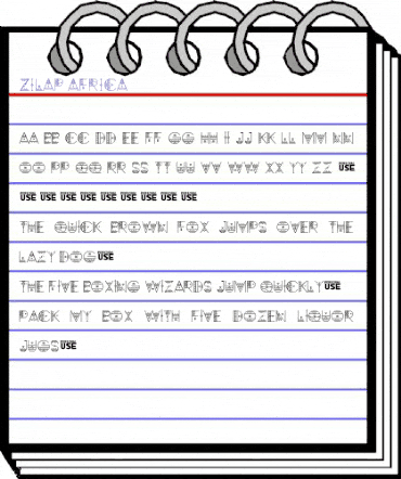 Zilap Africa Regular animated font preview Zilap Africa Regular animated font preview