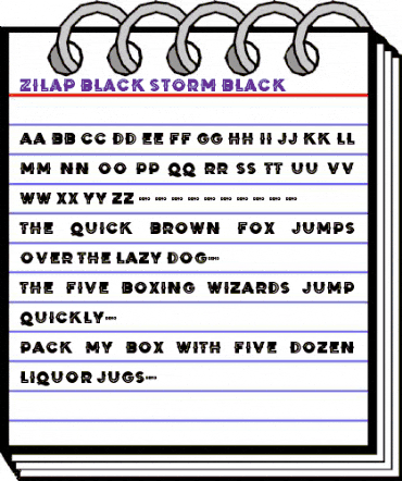 Zilap Black Storm Black animated font preview Zilap Black Storm Black animated font preview