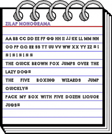 Zilap Monograma Regular animated font preview Zilap Monograma Regular animated font preview