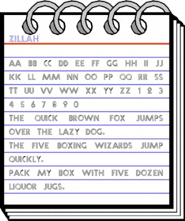 Zillah Normal animated font preview