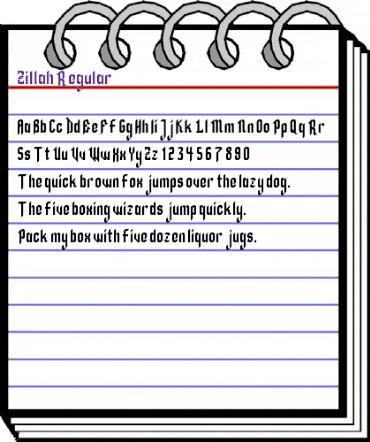 Zillah Regular animated font preview Zillah Regular animated font preview