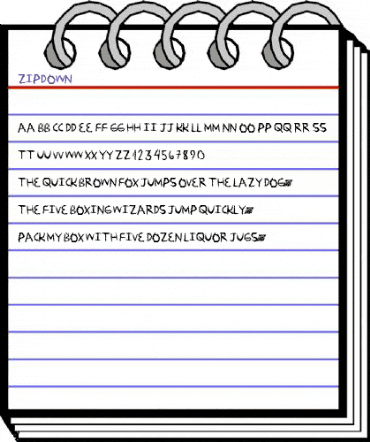 ZipDown Regular animated font preview ZipDown Regular animated font preview