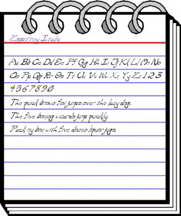 Zippittey Italic animated font preview Zippittey Italic animated font preview