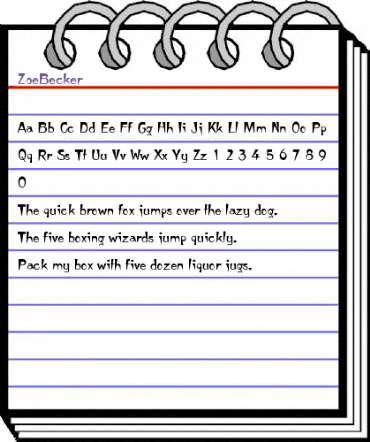 ZoeBecker Regular animated font preview ZoeBecker Regular animated font preview