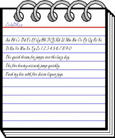 ZolaDReg Regular animated font preview ZolaDReg Regular animated font preview