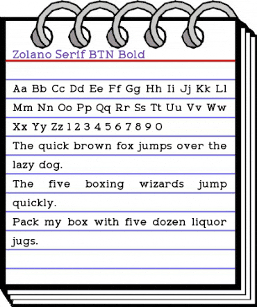 Zolano Serif BTN Bold animated font preview Zolano Serif BTN Bold animated font preview