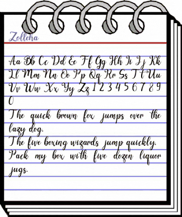 Zolleha Regular animated font preview