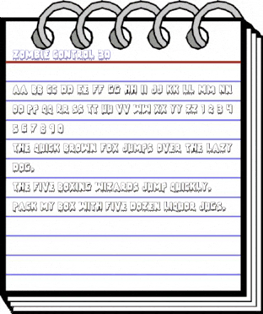 Zombie Control 3D Regular animated font preview Zombie Control 3D Regular animated font preview