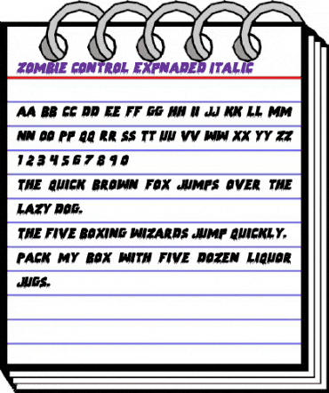 Zombie Control Expnaded Italic Expnaded Italic animated font preview Zombie Control Expnaded Italic Expnaded Italic animated font preview