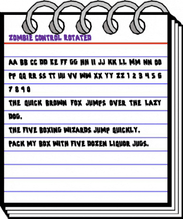 Zombie Control Rotated Regular animated font preview Zombie Control Rotated Regular animated font preview