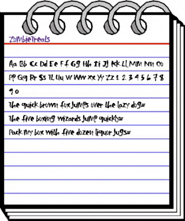 ZombieTreats Regular animated font preview ZombieTreats Regular animated font preview