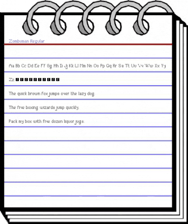 Zombuman Regular animated font preview Zombuman Regular animated font preview