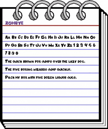 ZOMBYE Regular animated font preview ZOMBYE Regular animated font preview