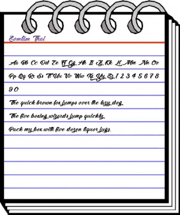 Zomtam Thai Regular animated font preview Zomtam Thai Regular animated font preview